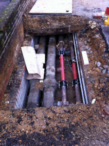 Photo of repaired pipes